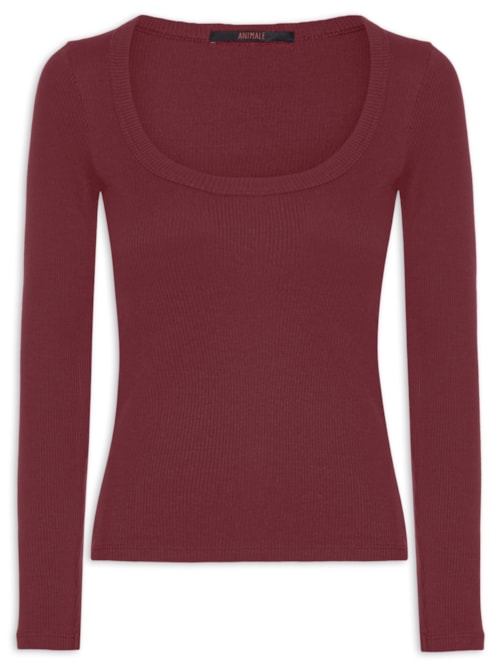 Blusa Ribana Manga Longa - Vermelha