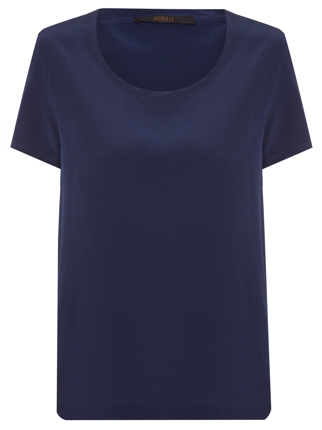 Blusa Seda Basic Lisa - Azul