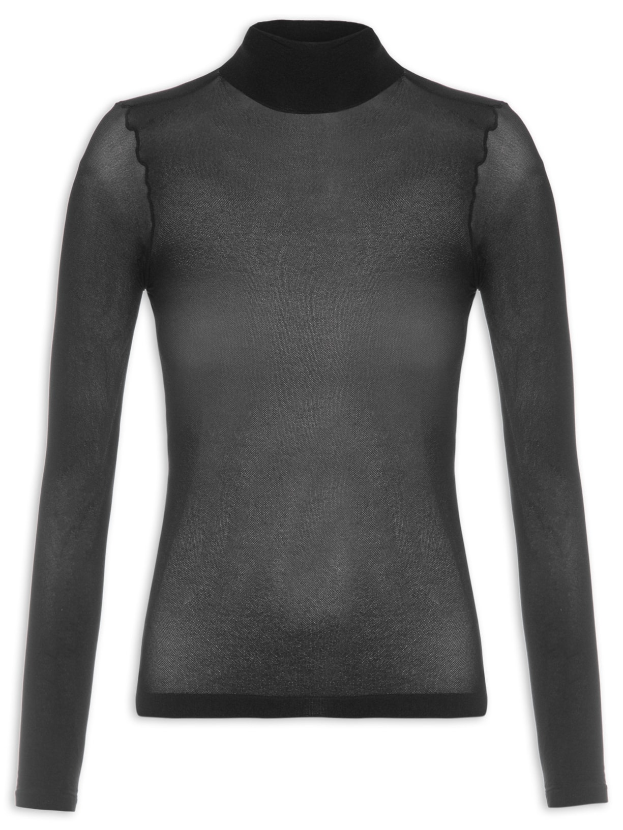 Blusa Segunda Pele Gola Alta Fio 40 - Preto