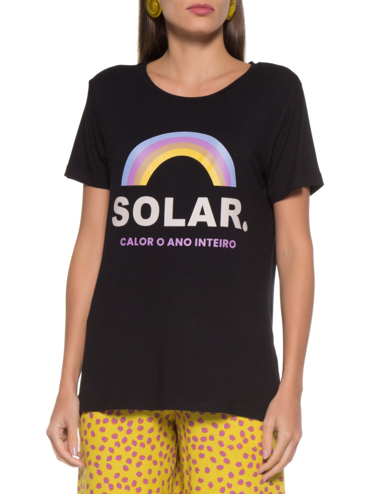 Blusa Silk Solar Preto Dress To