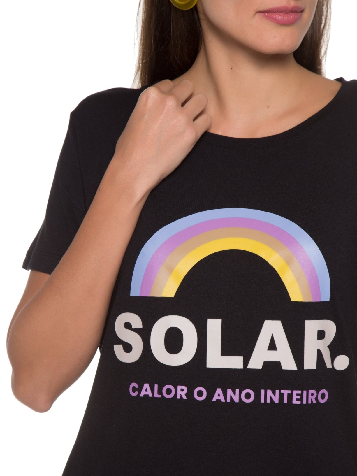 Blusa Silk Solar Preto Dress To
