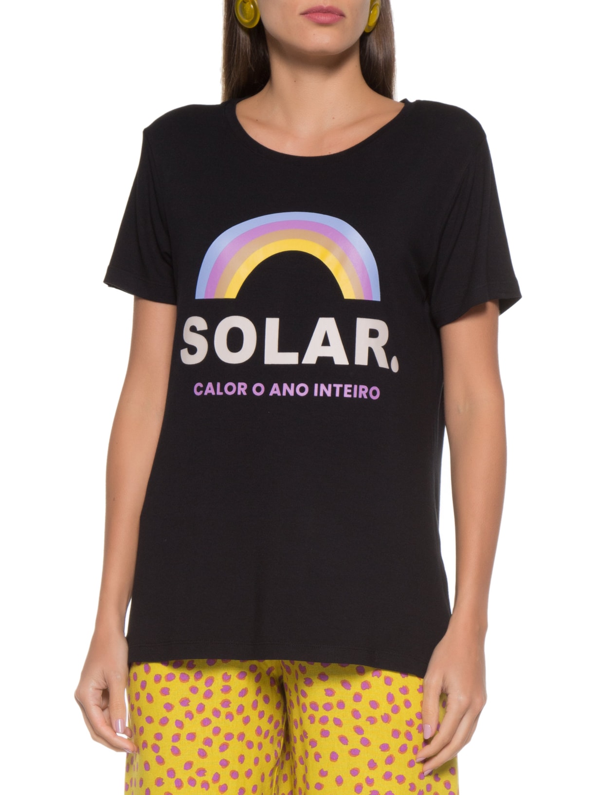 Blusa Silk Solar Preto Dress To
