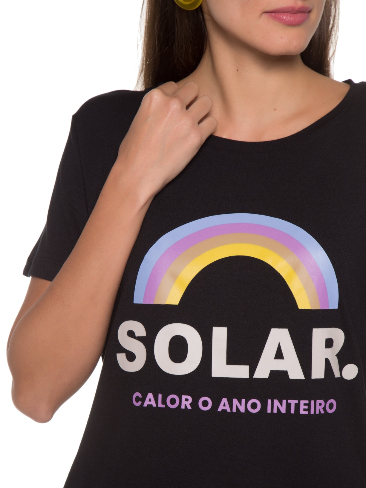 Blusa Silk Solar Preto Dress To