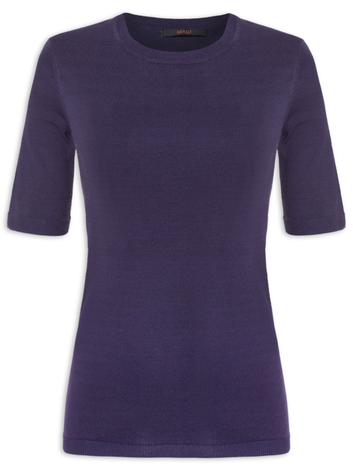 Blusa Tricot Camiseta Básica - Azul