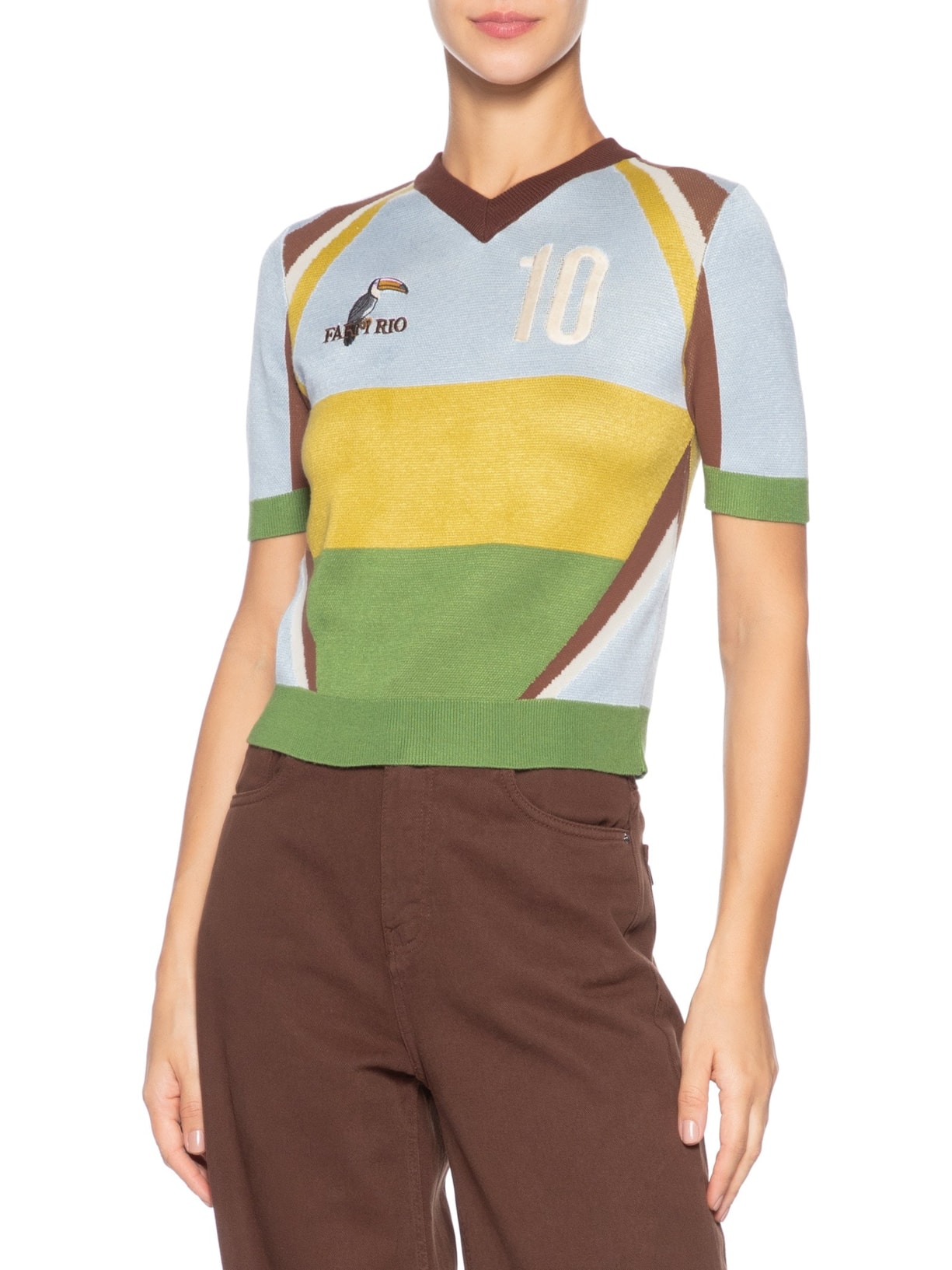 Blusa Tricot Copa Tucano Azul Farm