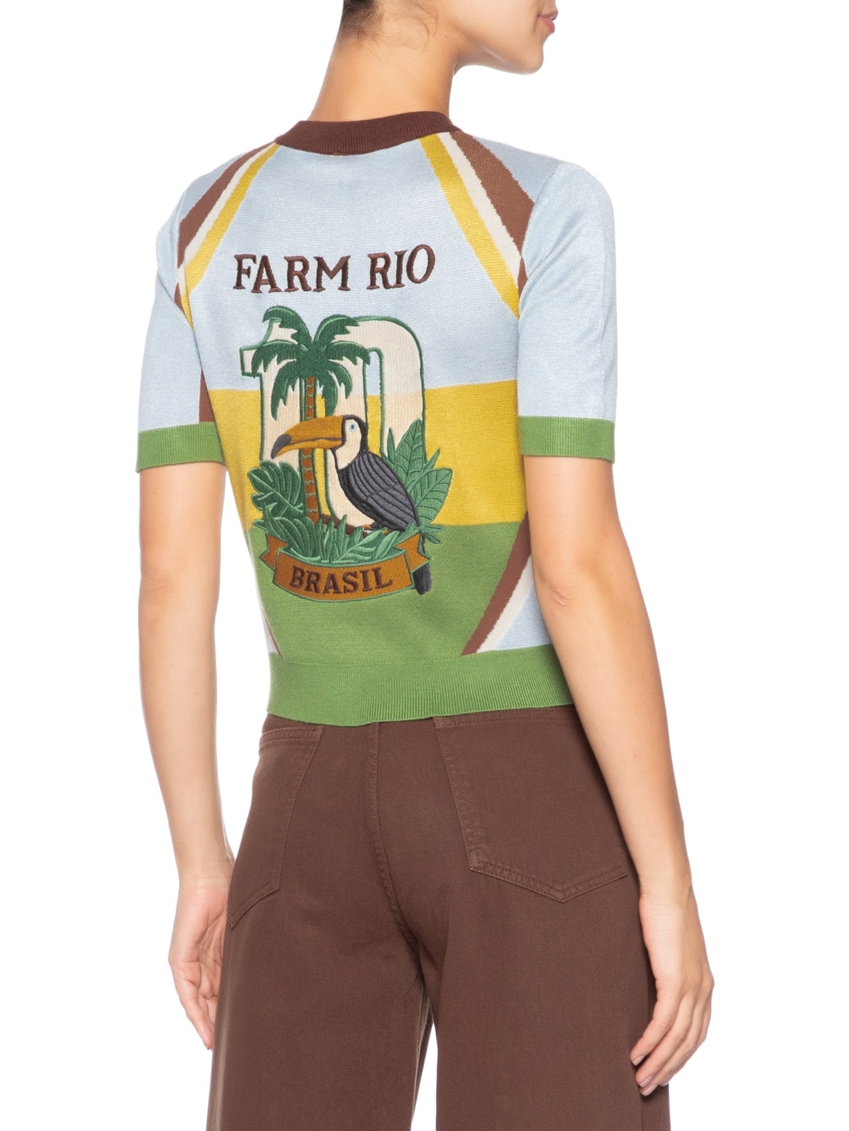 Blusa Tricot Copa Tucano Azul Farm