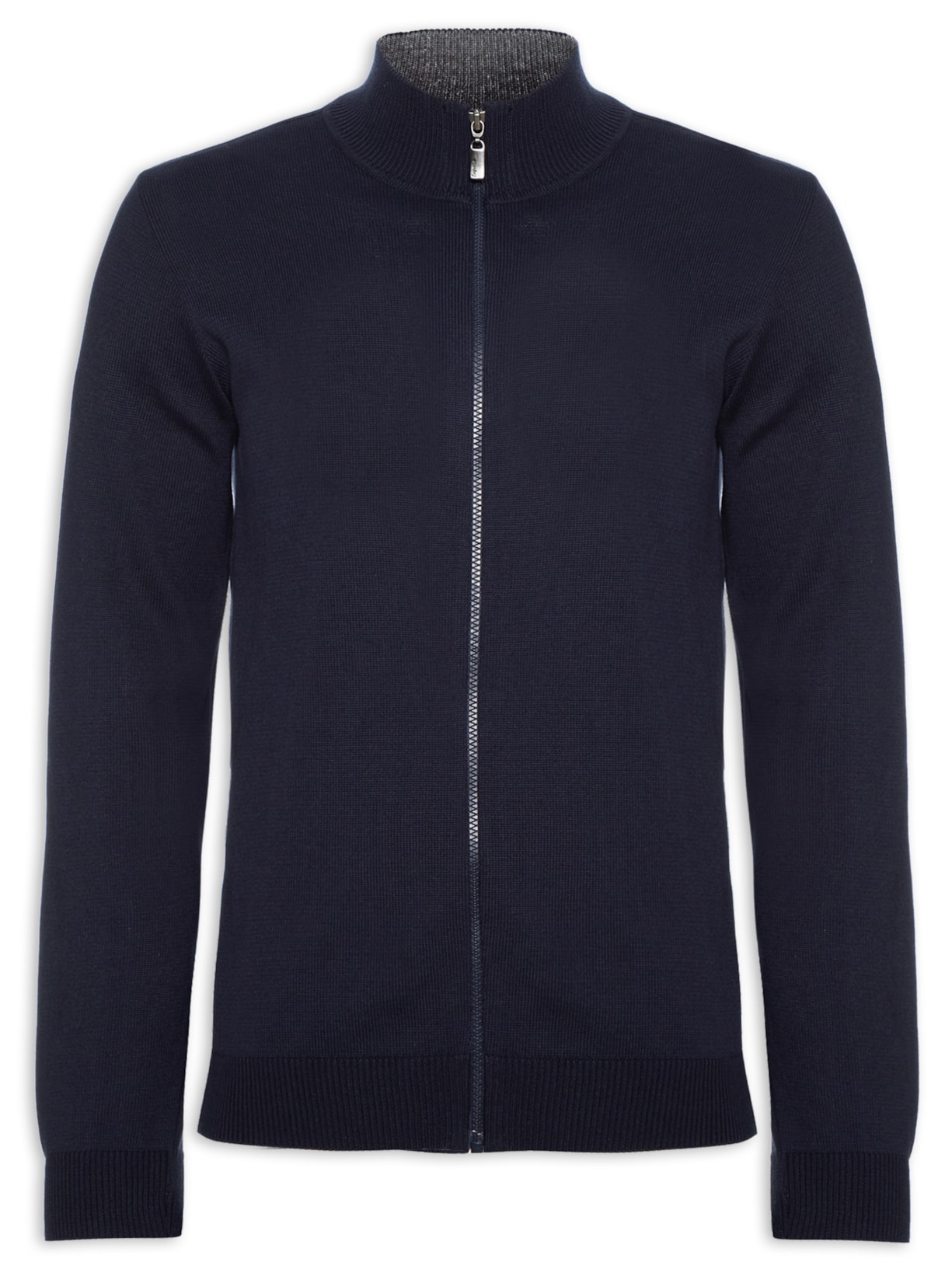 Blusa Tricot Masculina Pablo Full Ziper - Azul