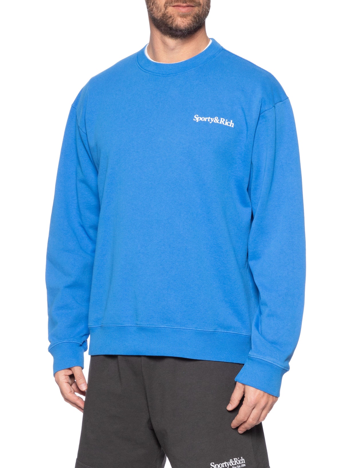 Blusa Unissex De Moletom Health Is Wealth Crewneck Azul Sporty & Rich