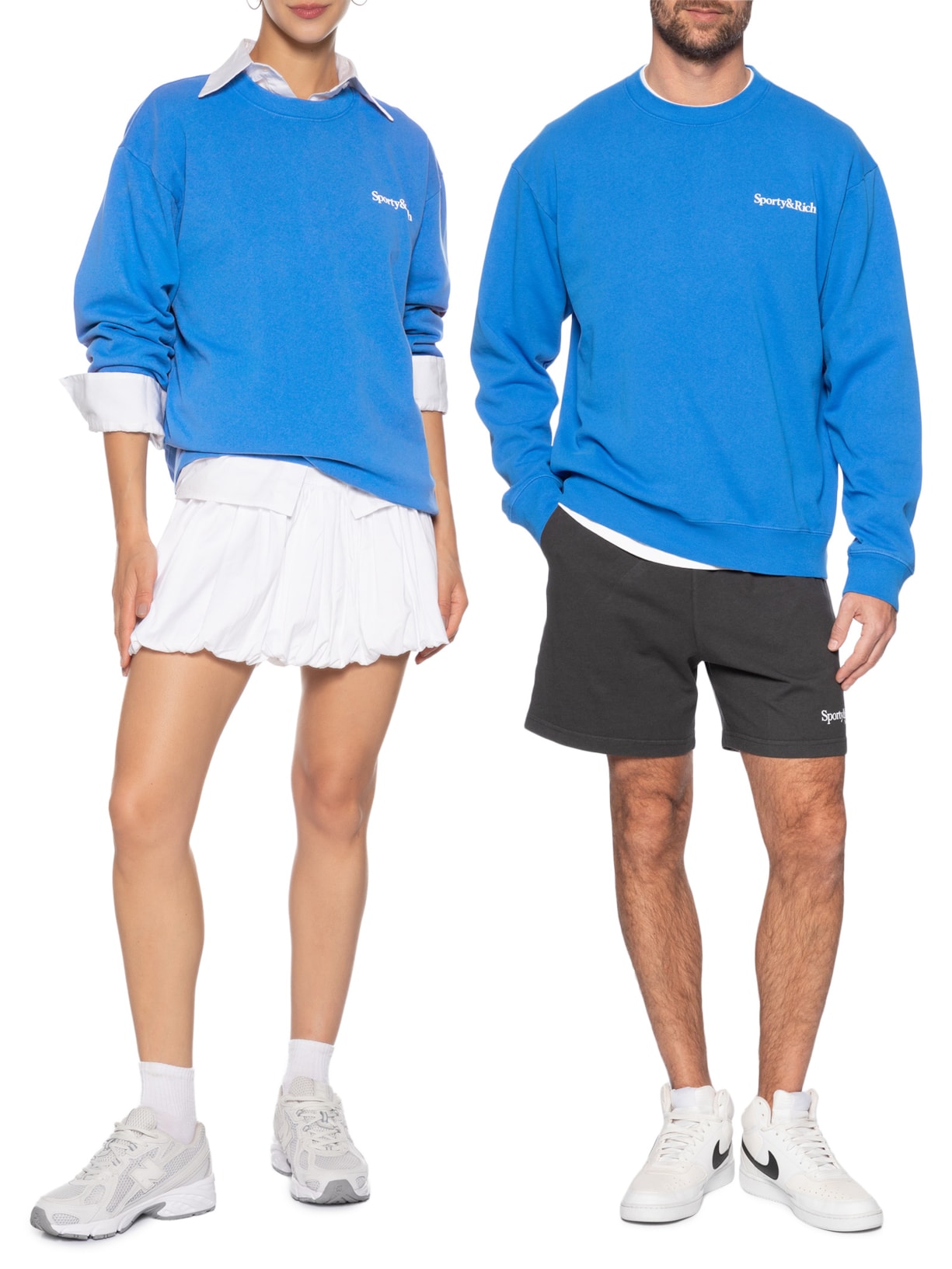 Blusa Unissex De Moletom Health Is Wealth Crewneck Azul Sporty & Rich