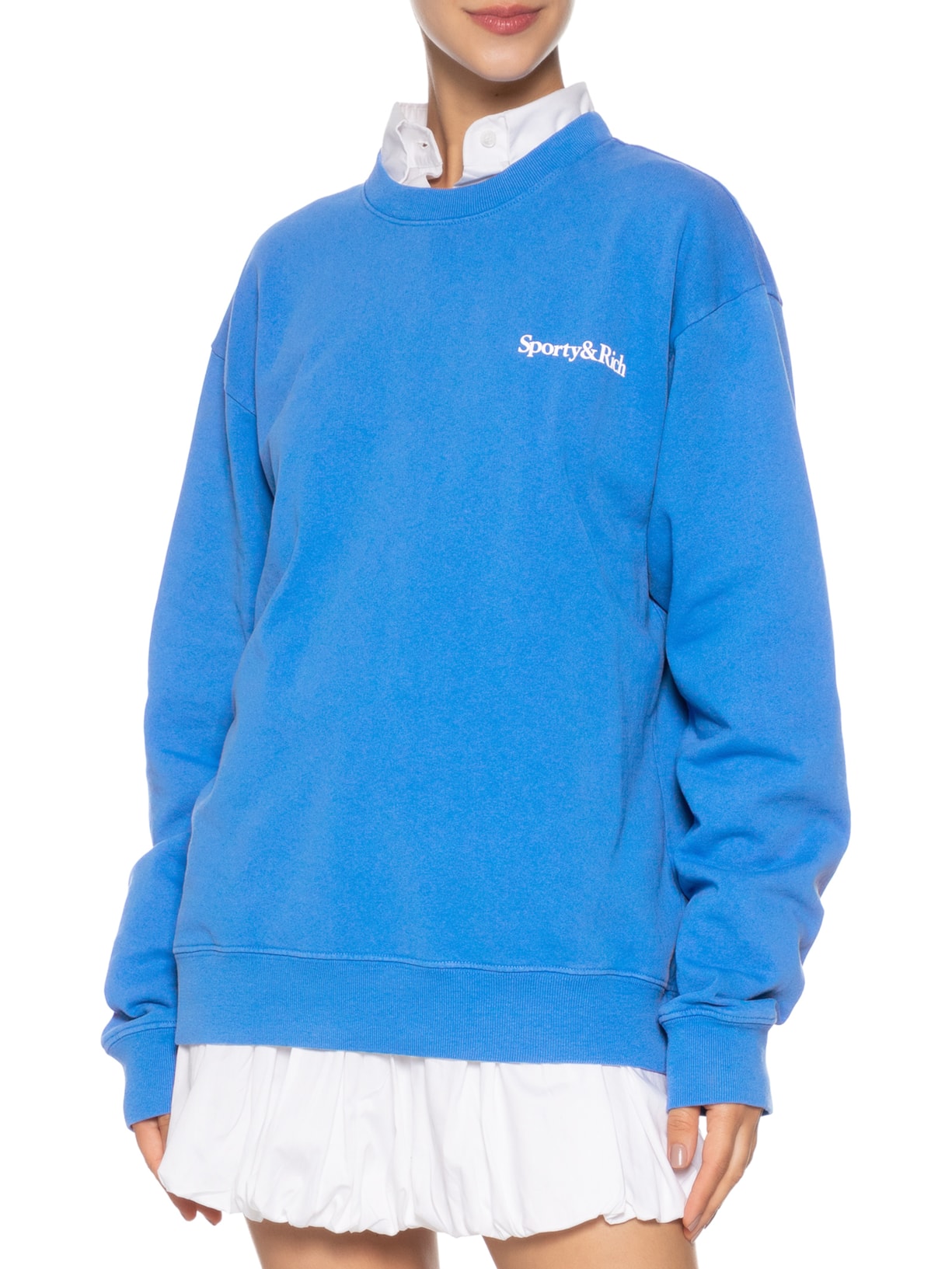 Blusa Unissex De Moletom Health Is Wealth Crewneck Azul Sporty & Rich