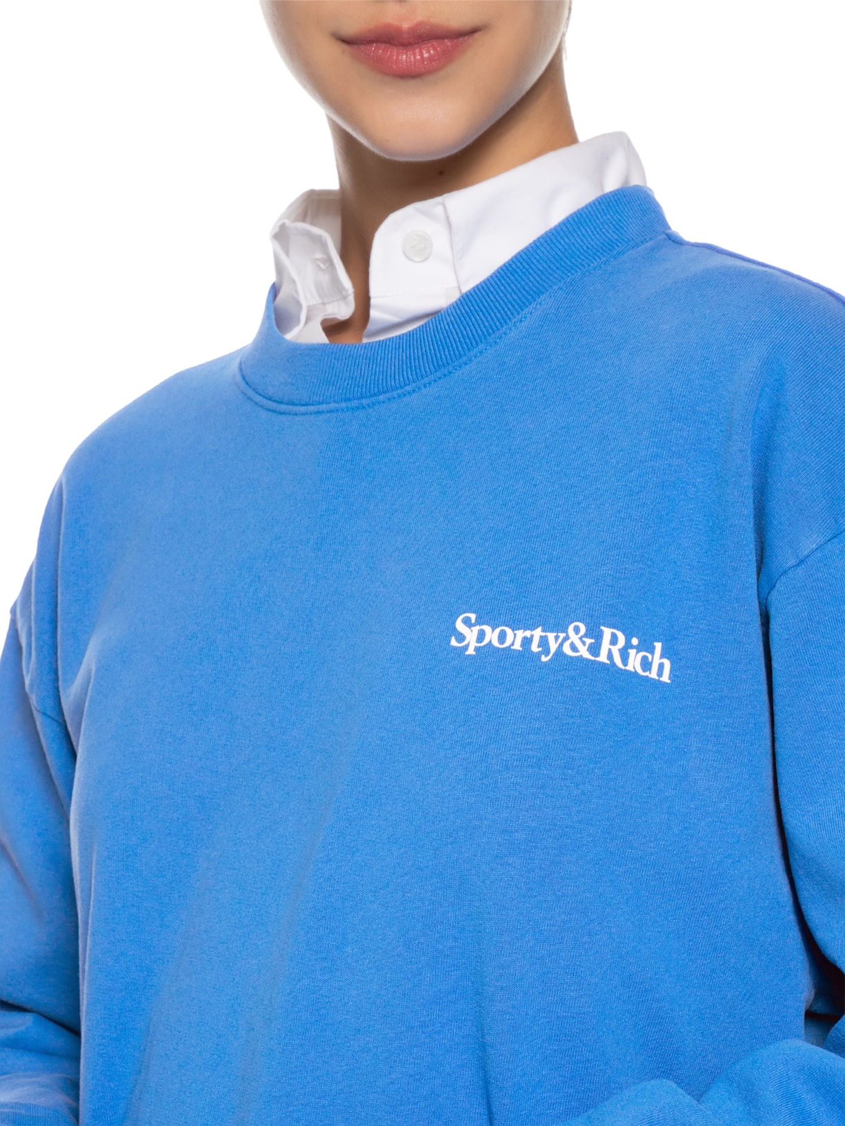 Blusa Unissex De Moletom Health Is Wealth Crewneck Azul Sporty & Rich