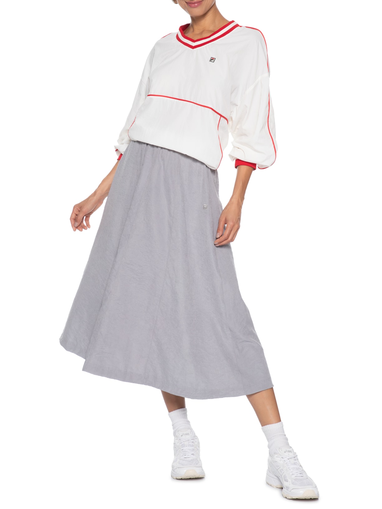 Blusão Feminino Comfort Wrinkle Off White Fila