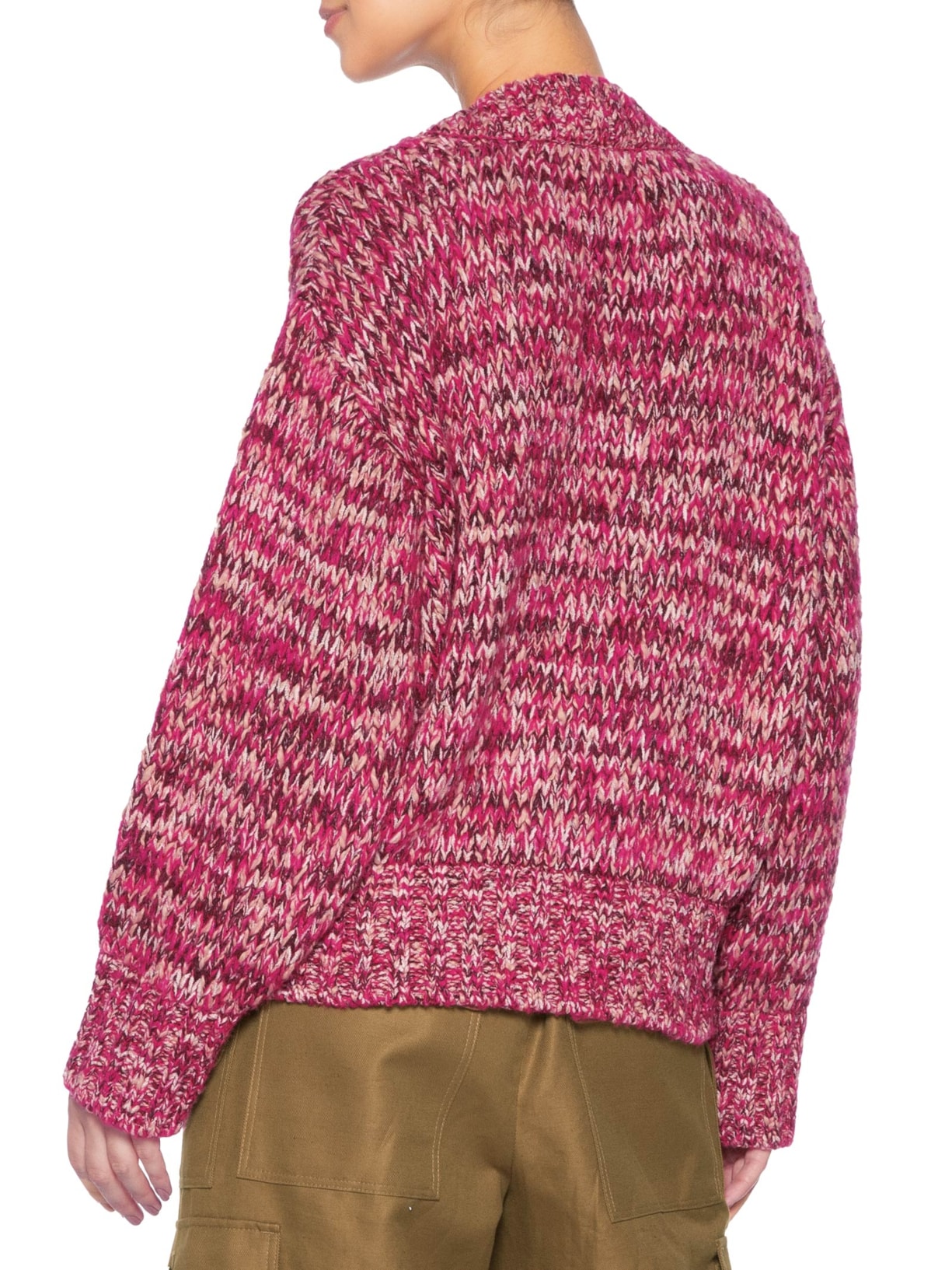 Blusão Feminino De Tricot Pull Pontos Mix Rosa Animale
