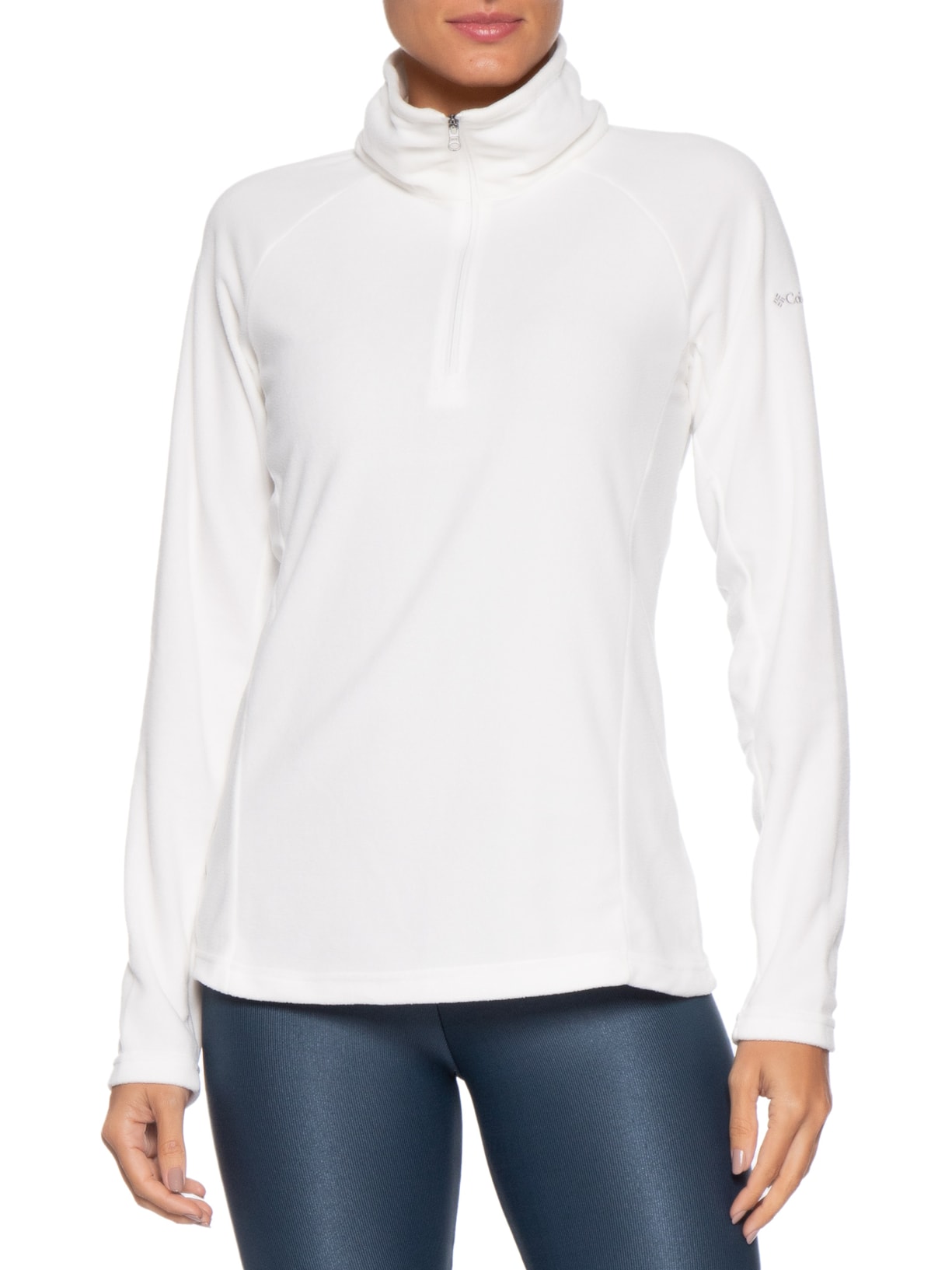 Blusão Feminino Glacial IV 1/2 Zip Branco Columbia
