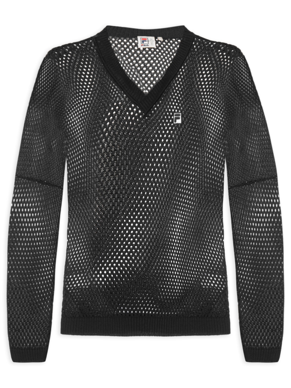 Blusão Feminino Over Vent Tricot Preto Fila