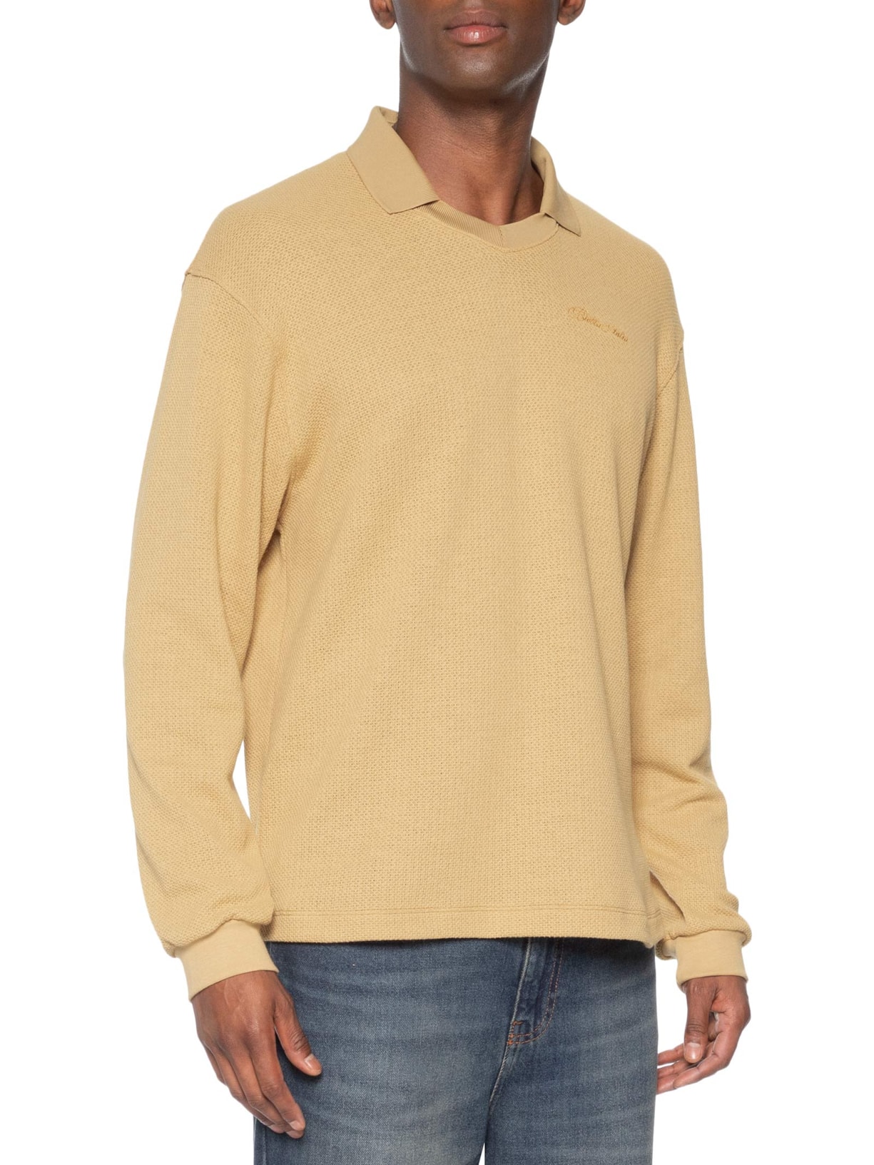 Blusão Masculino Over Knit Bege Fila