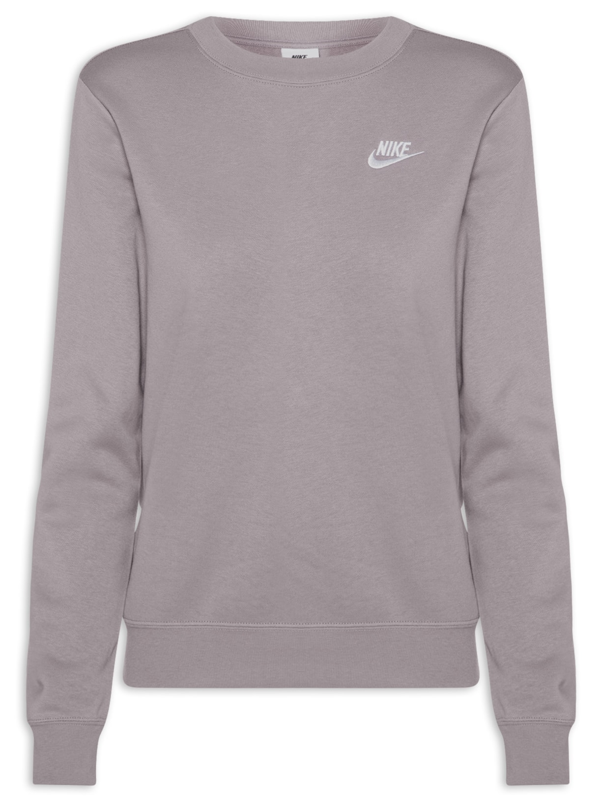 Blusão Sportswear Club Fleece Crew Marrom Nike