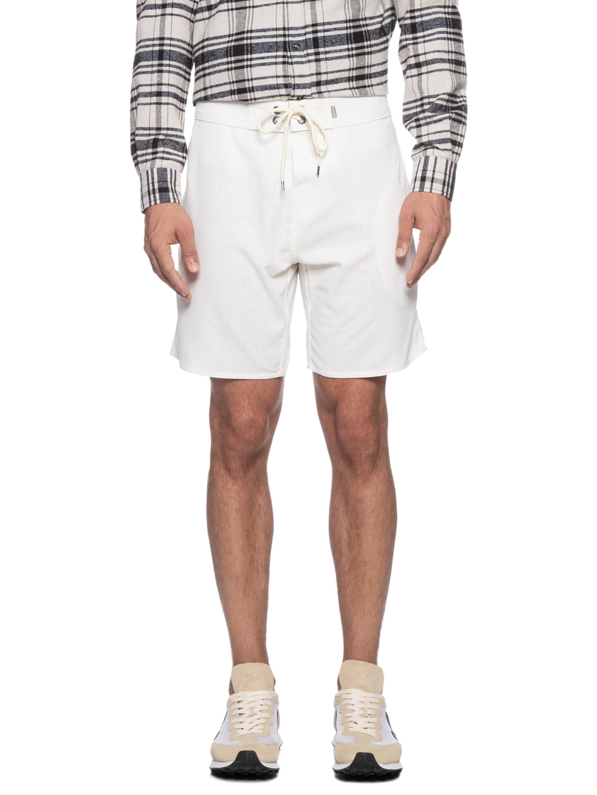 Board Short Masculino Linho Off White Sergio K