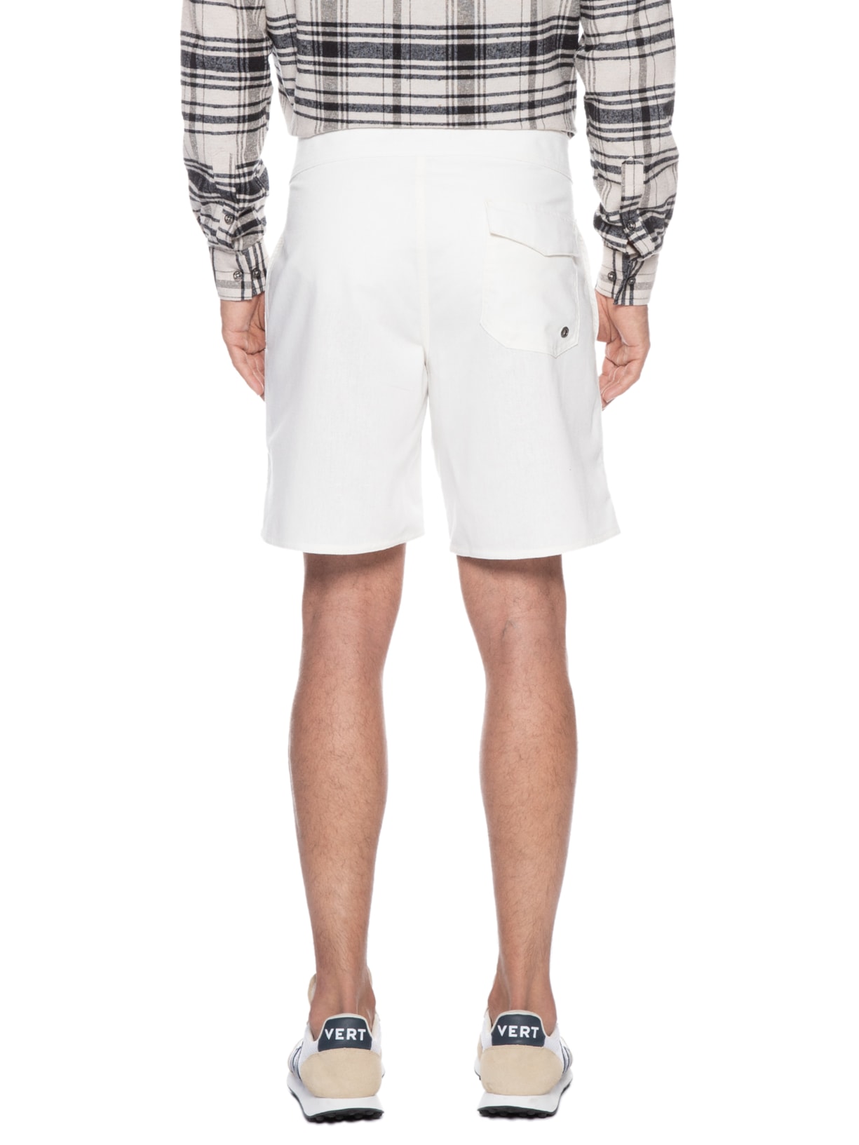 Board Short Masculino Linho Off White Sergio K
