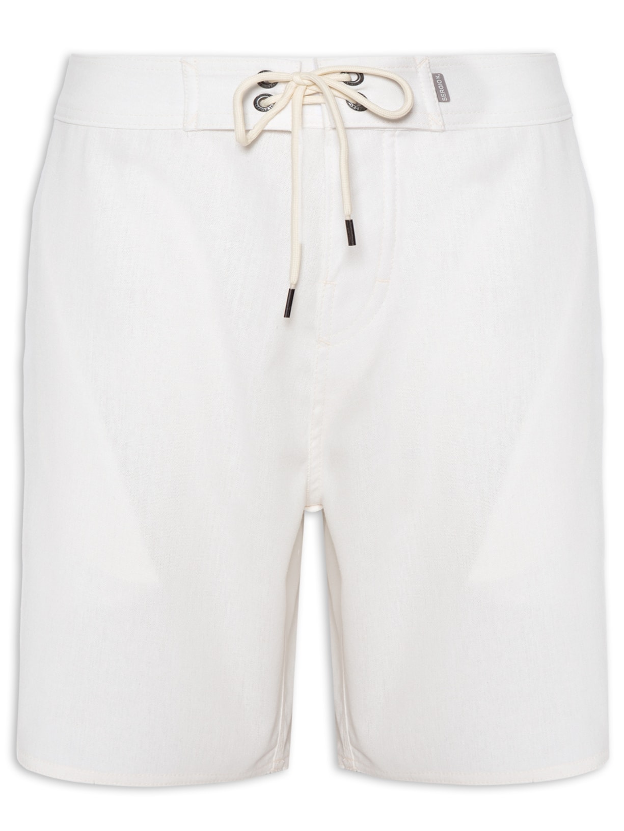 Board Short Masculino Linho Off White Sergio K