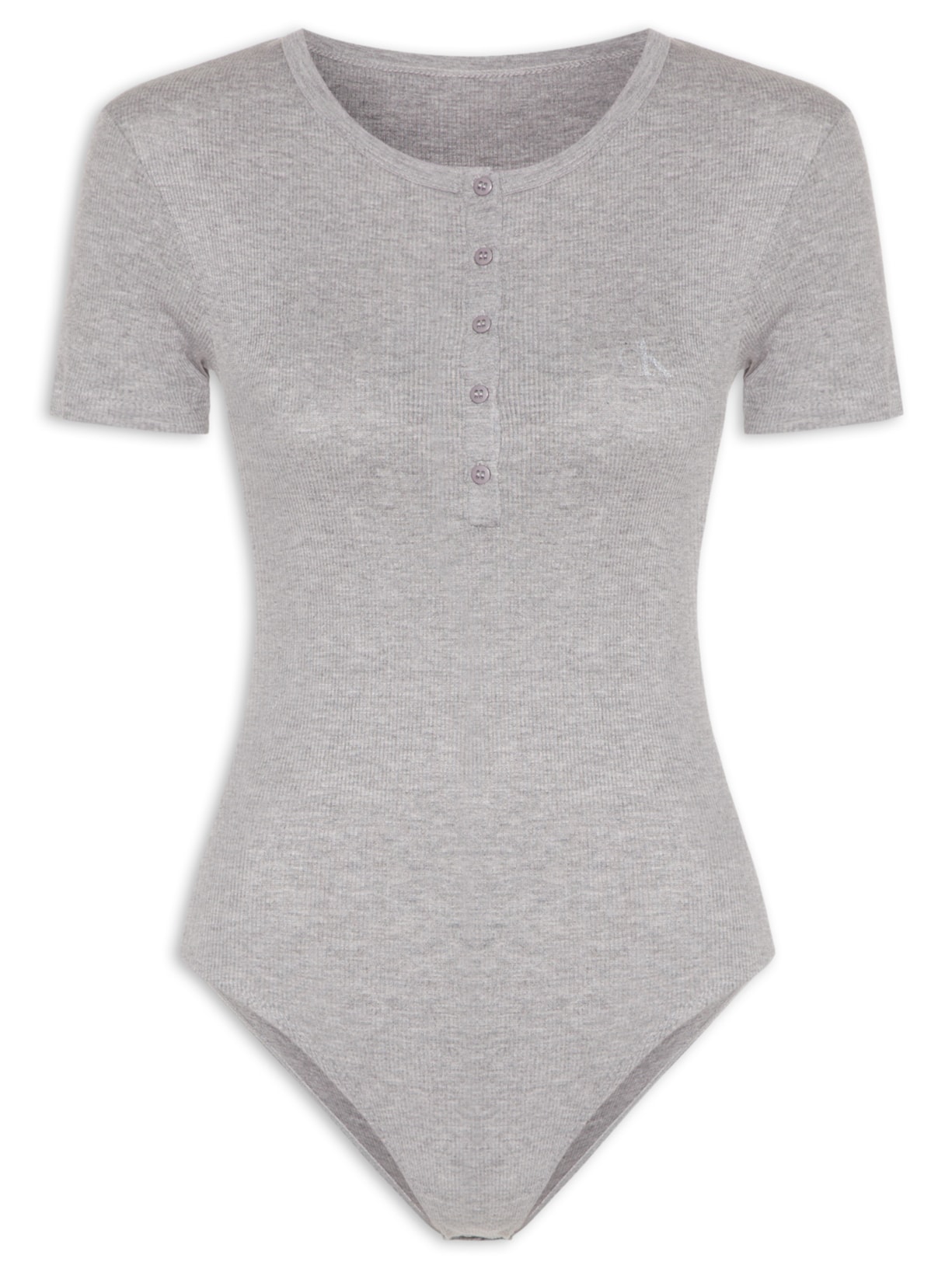 Body Abotoamento One Rib - Cinza