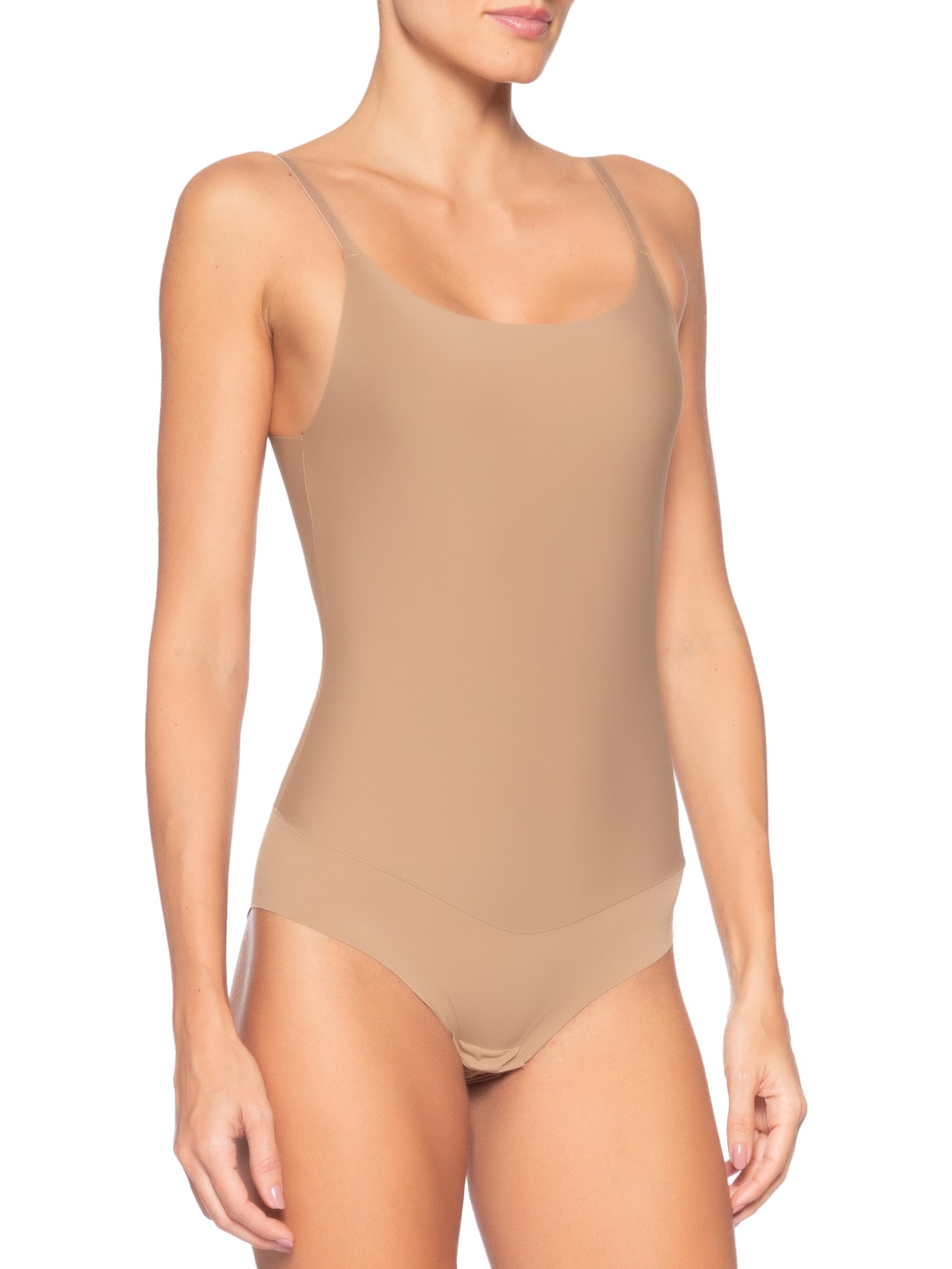 Body Alça Fina Shape Bege Valisere