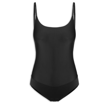 Body Alça Fina Shape - Preto