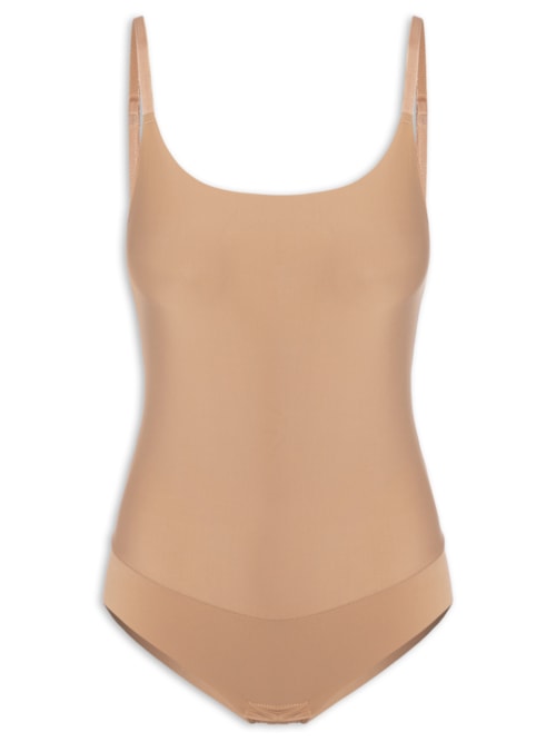 Body Alça Fina Shape – Bege