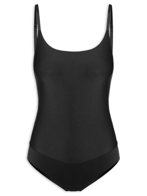 Body Alça Fina Shape – Preto