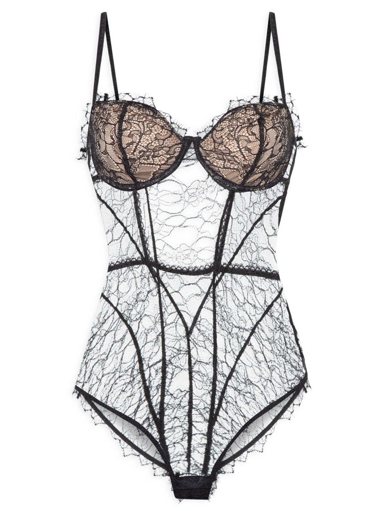 Body Alcinha Renda - Preto