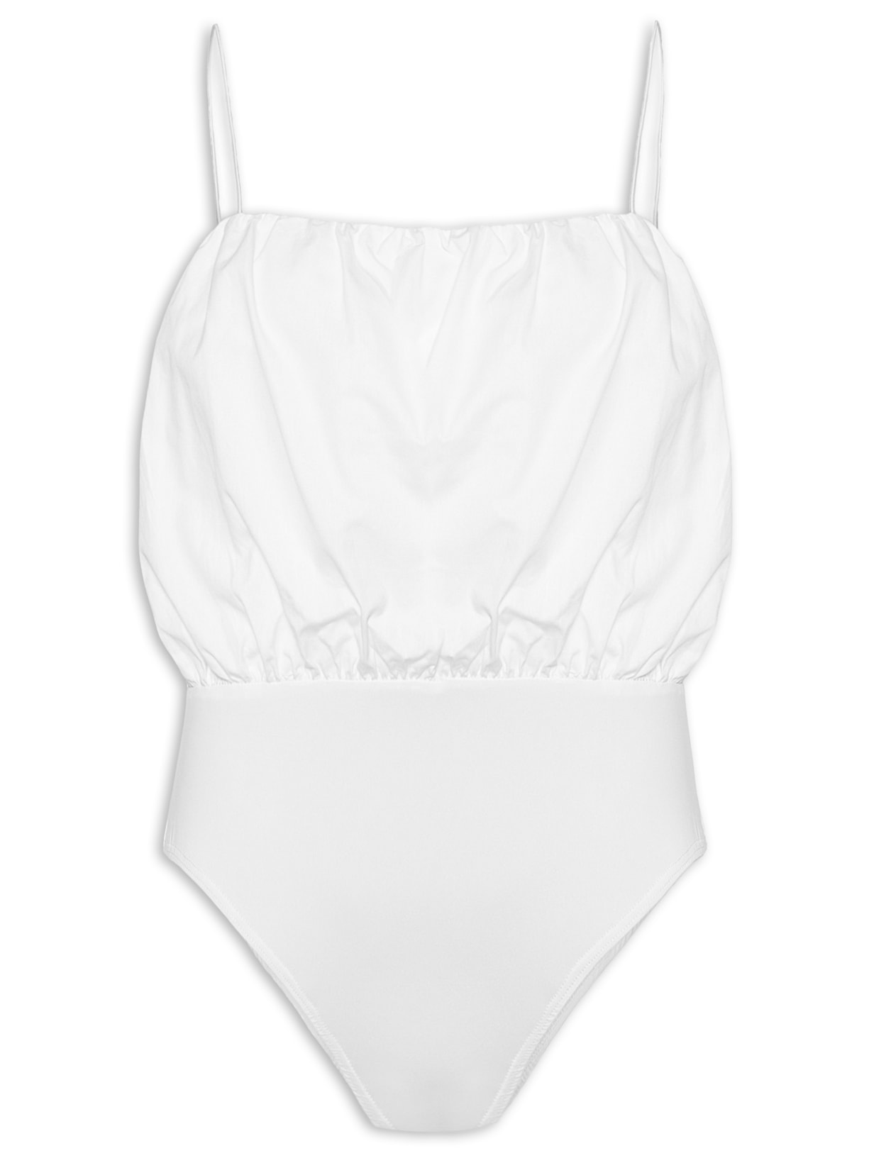 Body Algodão Blusado - Branco