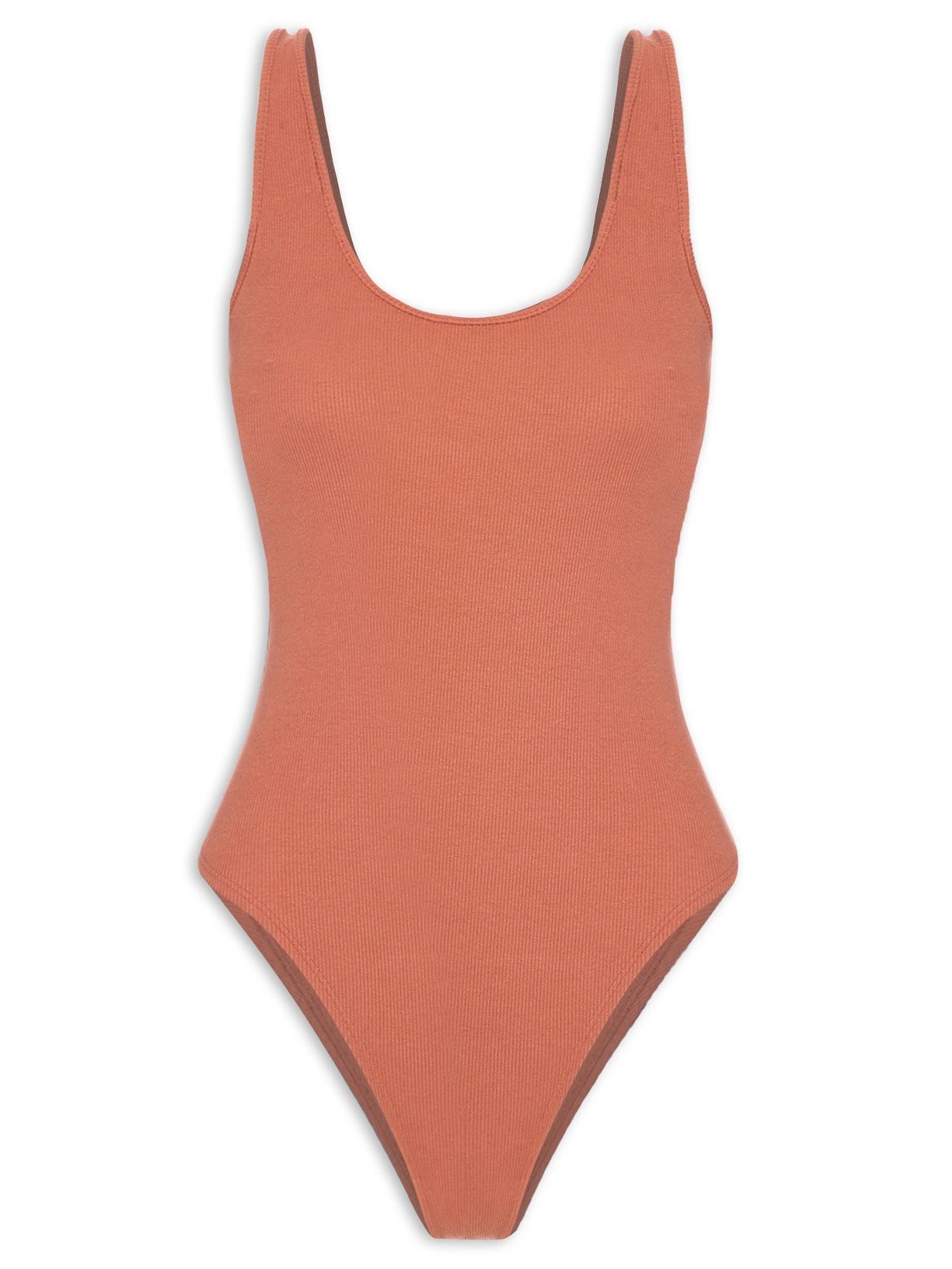 Body Básico Com Decote U Vermelho Basiq