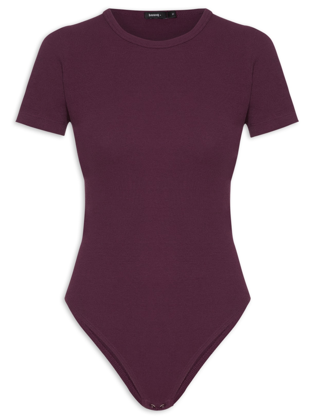 Body Básico Manga Curta - Vinho