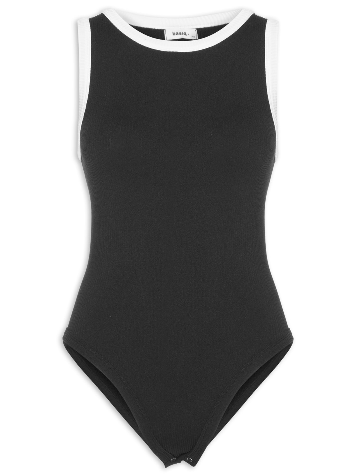 Body Bicolor Sem Manga - Preto