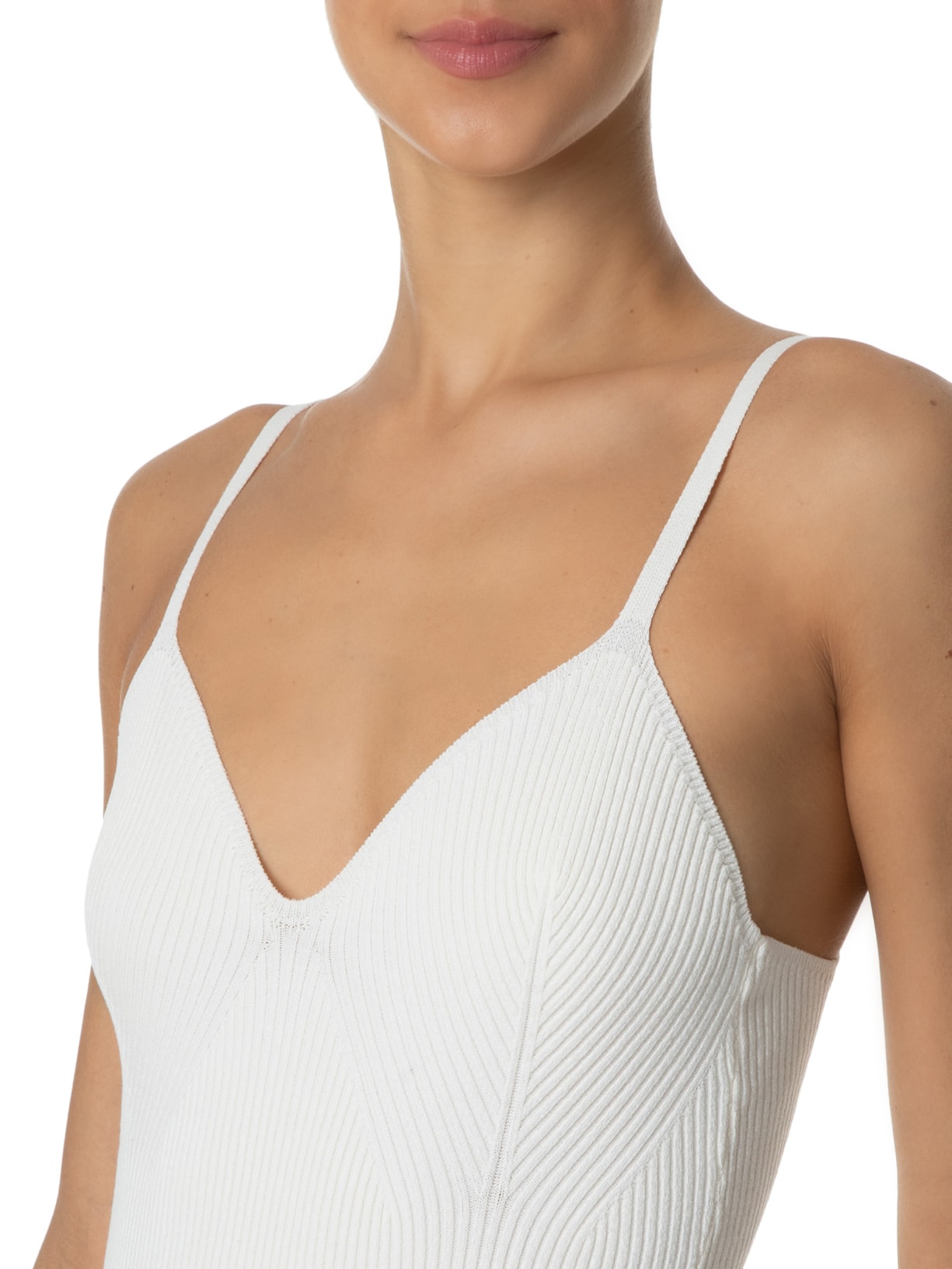 Body Canelado Off White Anselmi