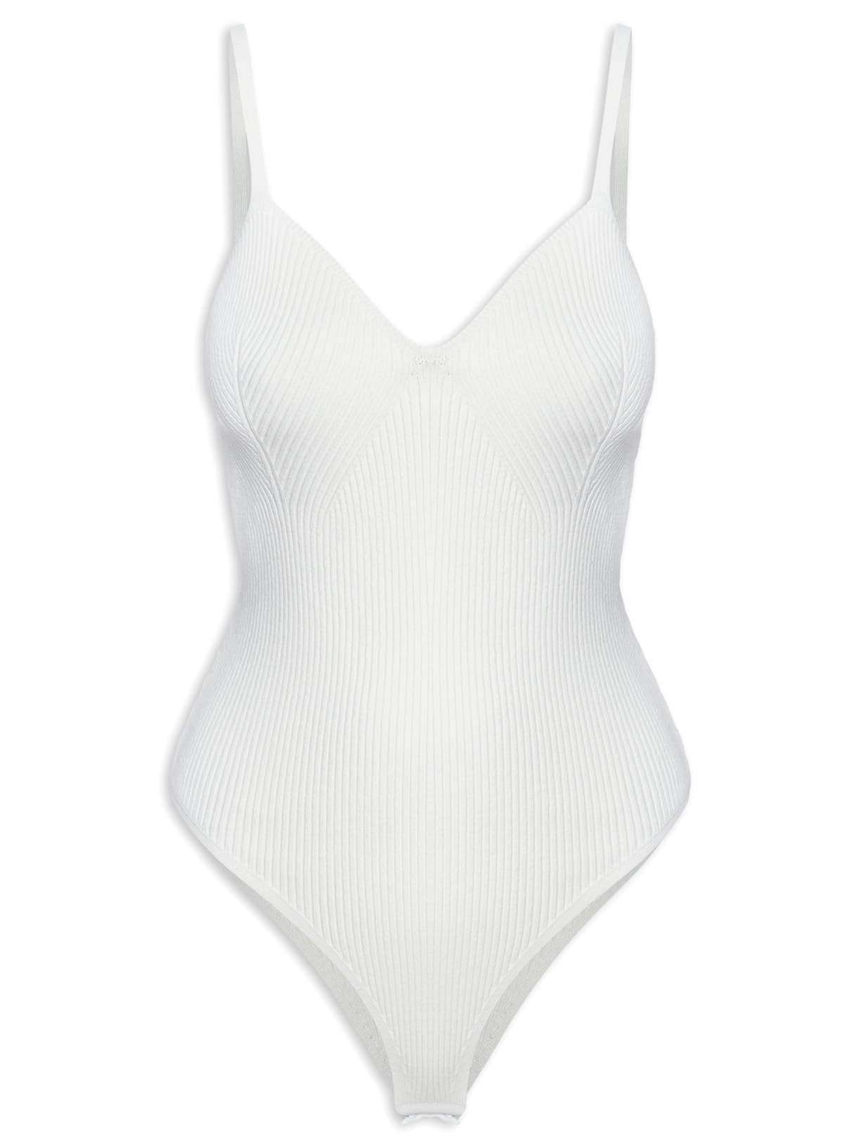 Body Canelado Off White Anselmi