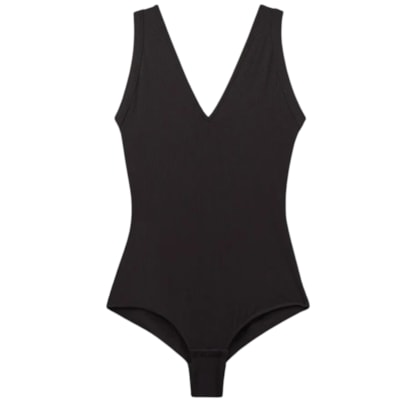 Body Canelado Your Everyday Wear - Preto