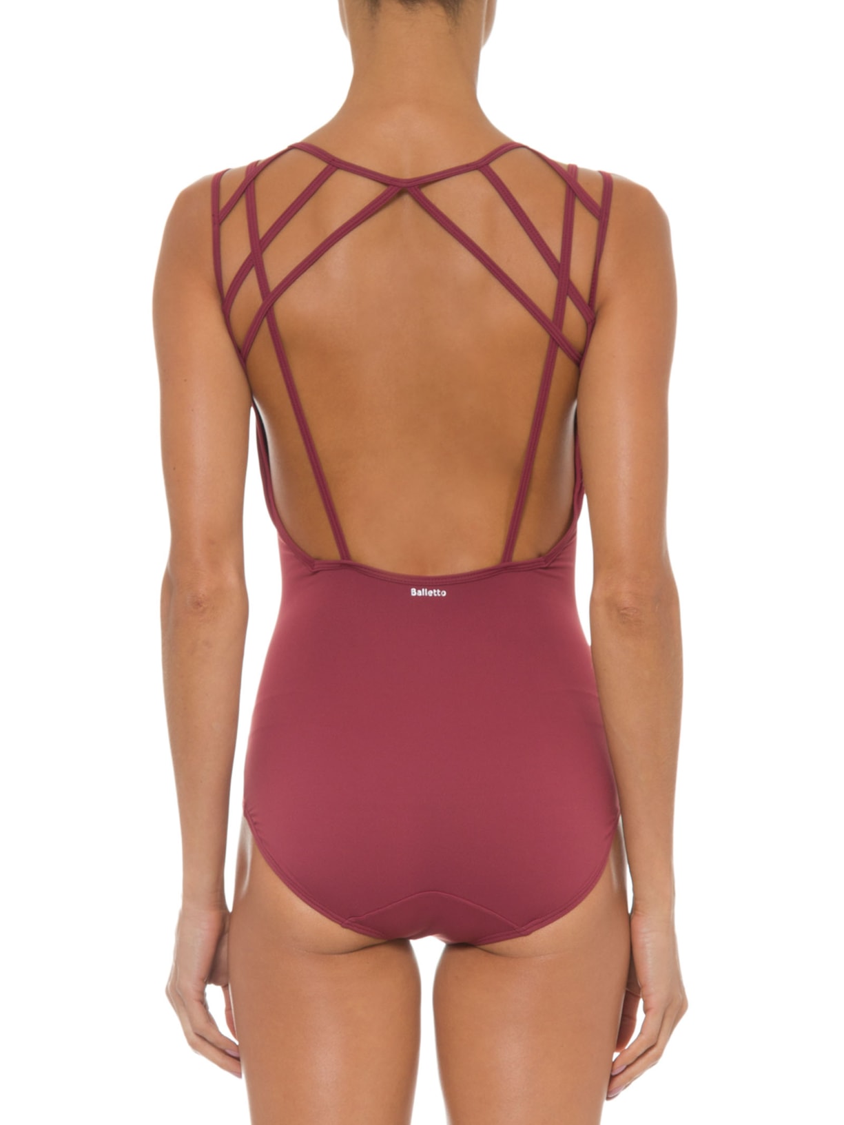 Body Clássico Bio Attivo Costas Retângulo Vinho Balletto