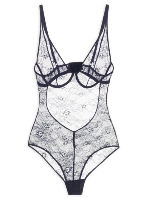Body com Aro sem Bojo Renda Karine - Azul