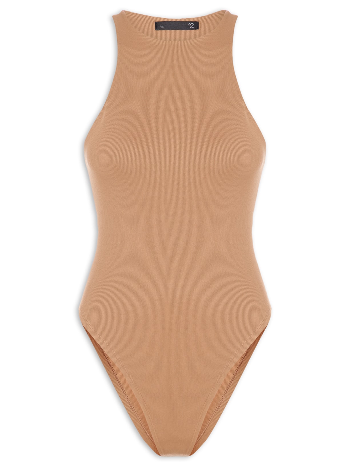 Body Com Decote Halter - Marrom