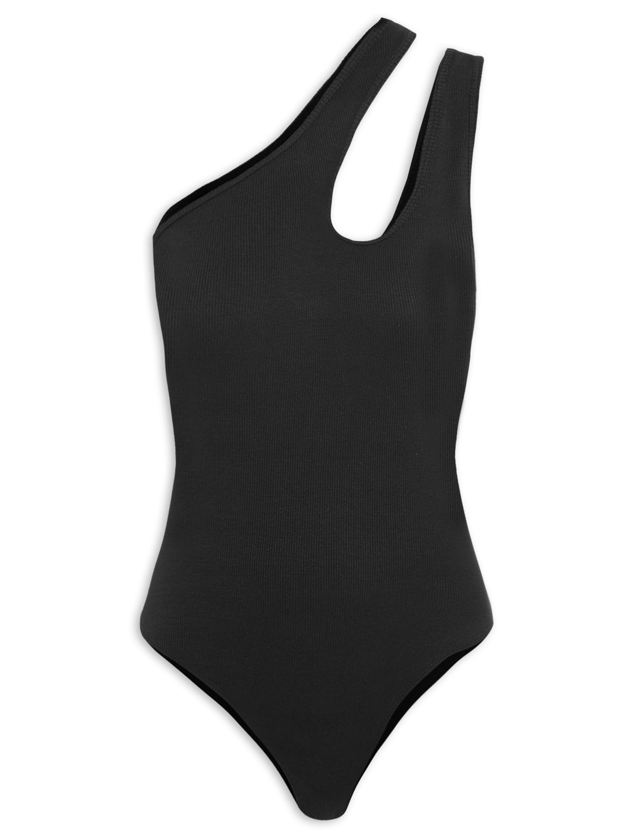 Body Com Recorte Canelado - Preto