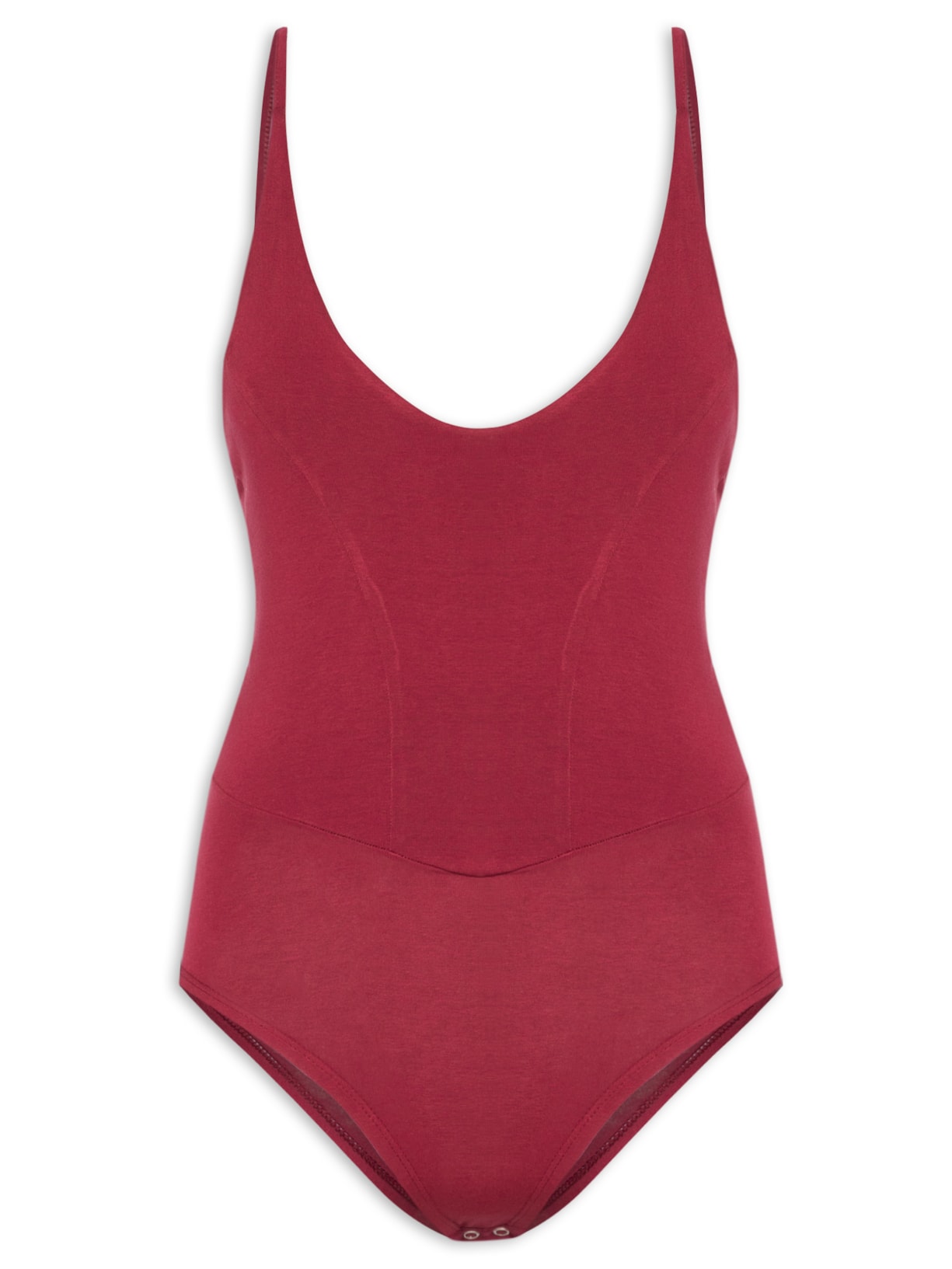 Body Com Recortes Centrais - Vermelho
