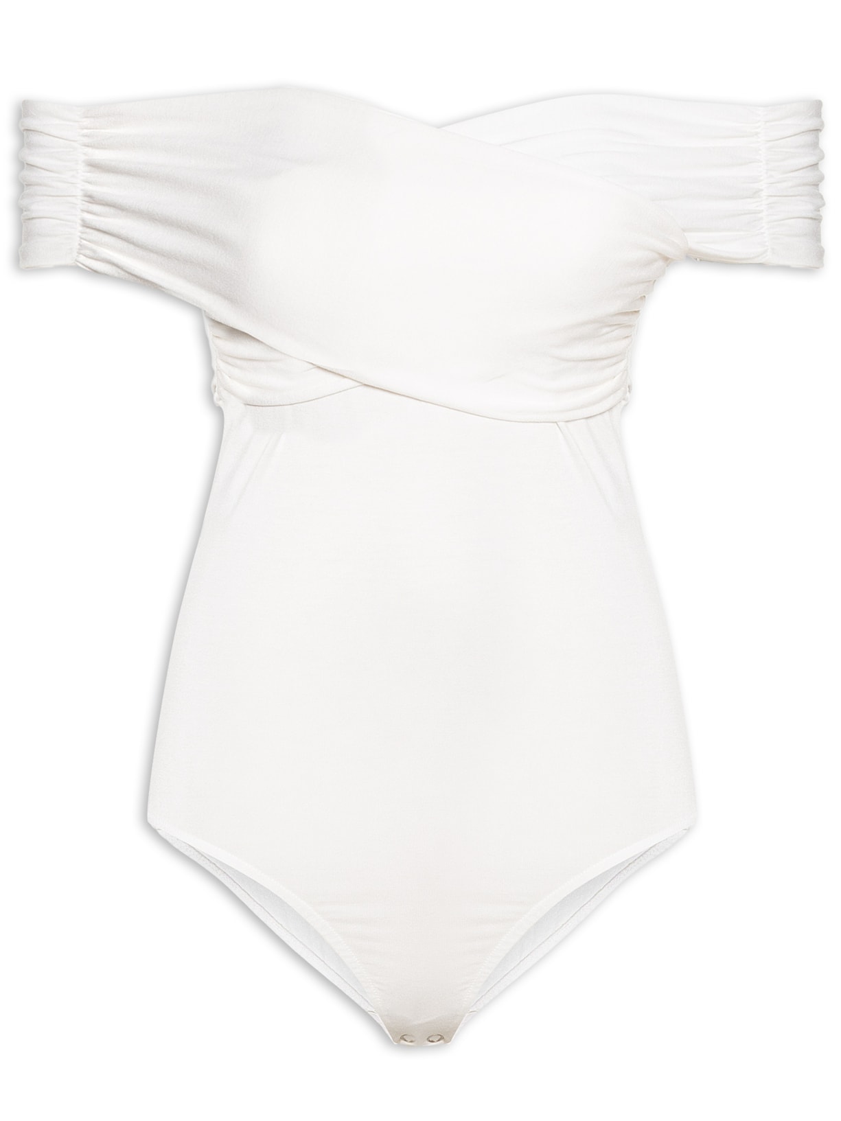 Body Com Transpasse Franzido - Off White