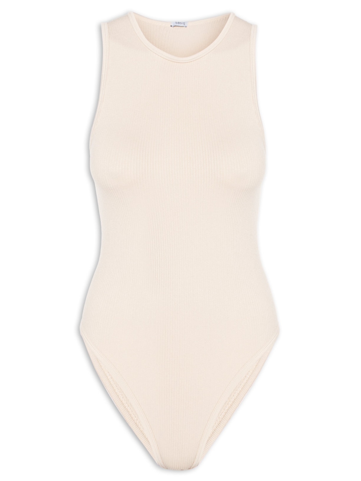 Body Comfy Sem Costura Decote Careca - Bege