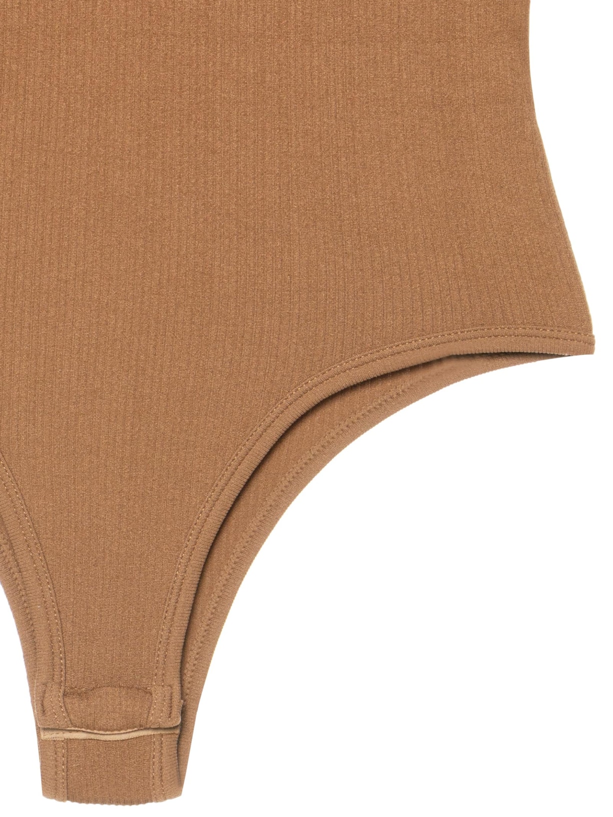 Body Comfy Sem Costura Decote Careca Marrom Basiq