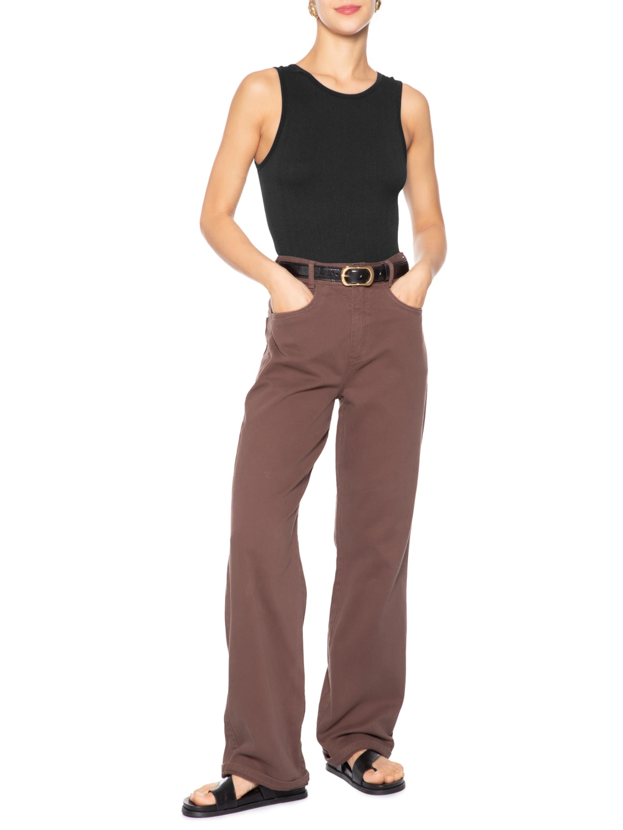 Body Comfy Sem Costura Decote Careca Preto Basiq