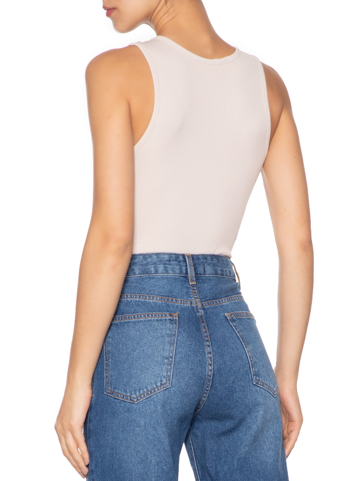 Body Comfy Sem Costura Decote Careca Rosa Basiq