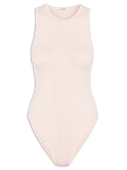 Body Comfy Sem Costura Decote Careca - Rosa