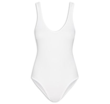 Body Comfy Sem Costura Decote U - Branco