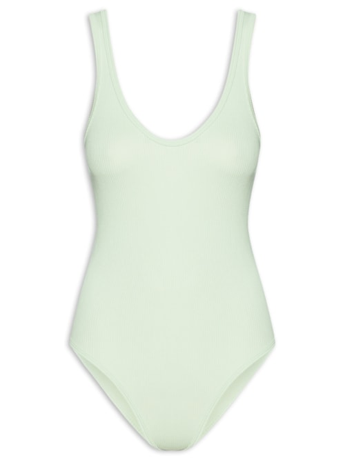 Body Comfy Sem Costura Decote U - Verde